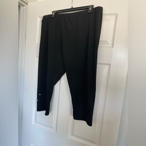 Like new stretchy capris with decor cutouts on the legs